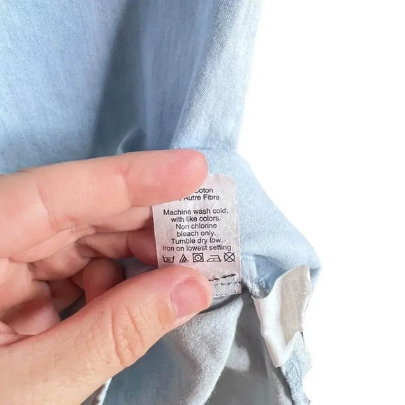 Madewell Oversized Denim Popover Top Sz. XXS - Picture 10 of 11